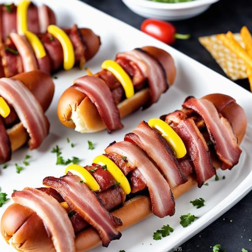 bacon wrapped hot dogs