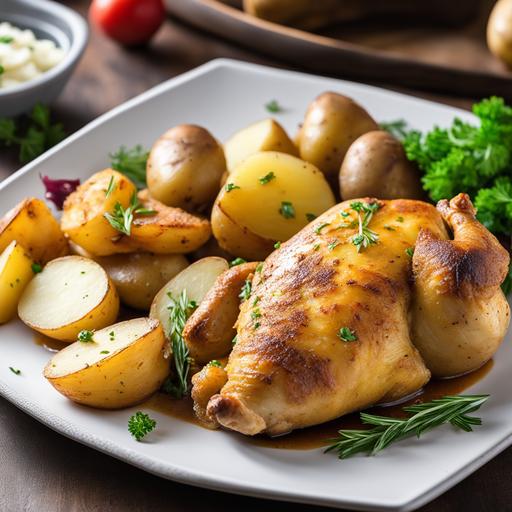 chicken and potatoes