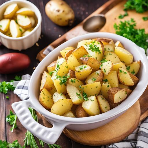 chopped potatoes