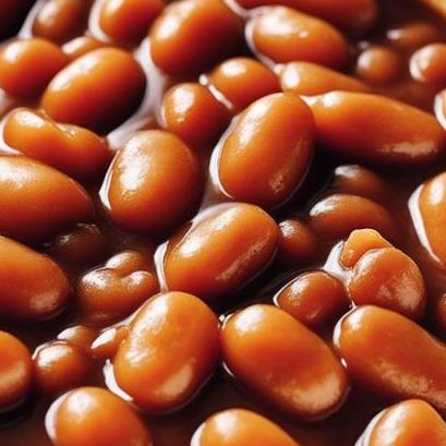 close up view of air fried baked beans