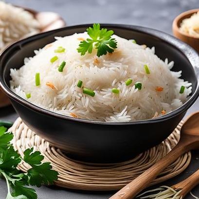 close up view of air fried basmati rice