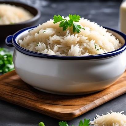 close up view of air fried basmati rice