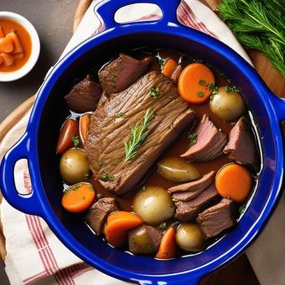 close up view of air fried beef pot roast