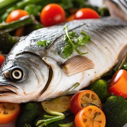 close up view of air fried bluefish