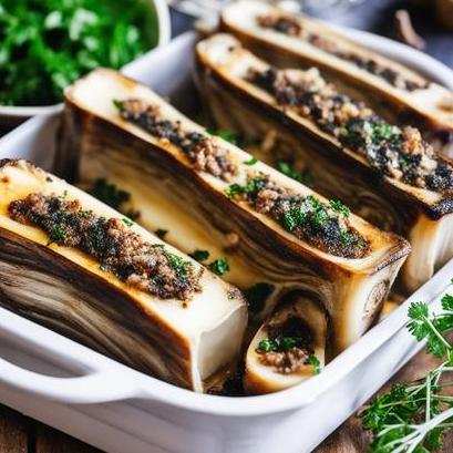 close up view of air fried bone marrow