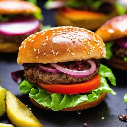 close up view of air fried burger patties