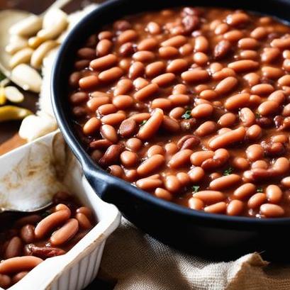 close up view of air fried bush baked beans