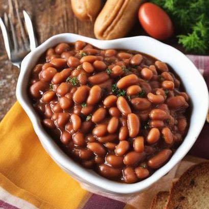 close up view of air fried bush baked beans