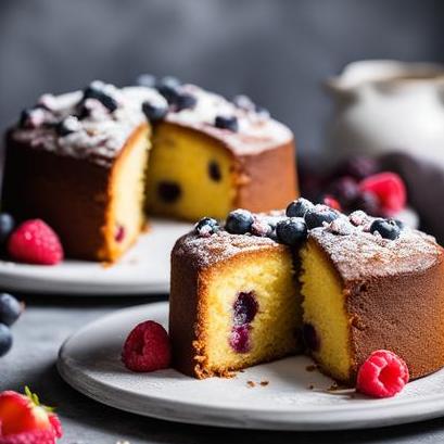 close up view of air fried cakes