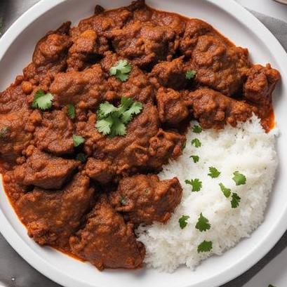 close up view of air fried carne adovada