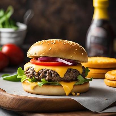 close up view of air fried cheeseburgers