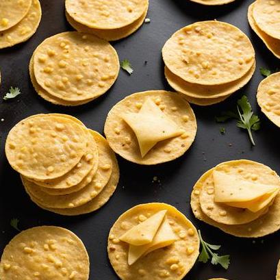 close up view of air fried corn tortillas