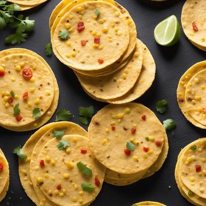 close up view of air fried corn tortillas