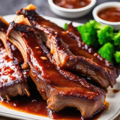 close up view of air fried country style pork ribs