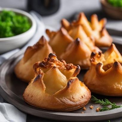 close up view of air fried crispy crowns