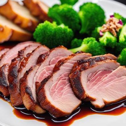 close up view of air fried duck breast