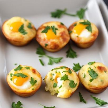 close up view of air fried egg bites