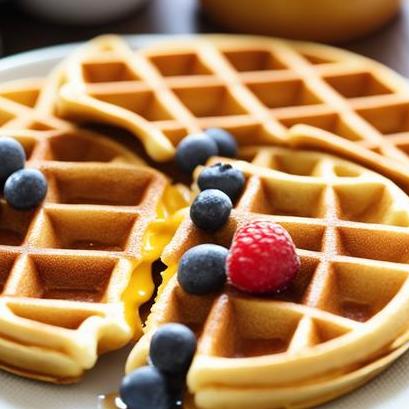 close up view of air fried eggo waffles