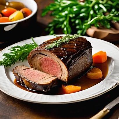 close up view of air fried english roast