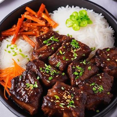 close up view of air fried galbi
