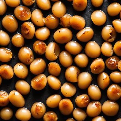 close up view of air fried garbanzo beans