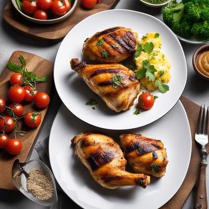 close up view of air fried grilled chicken