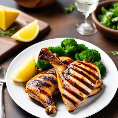 close up view of air fried grilled chicken