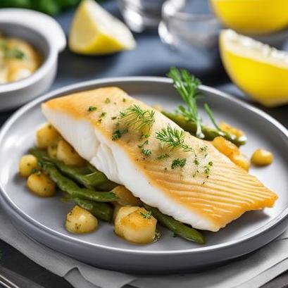 close up view of air fried haddock fillet