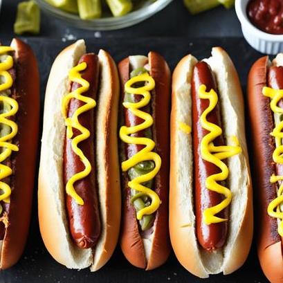 close up view of air fried hot dogs