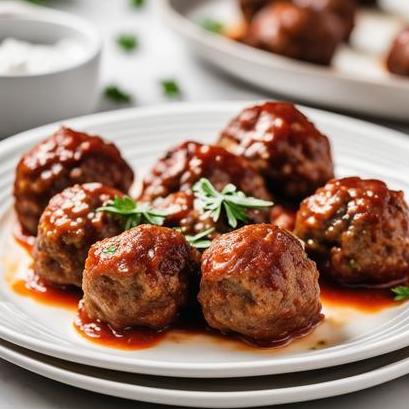 close up view of air fried meatballs