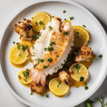 close up view of air fried monkfish