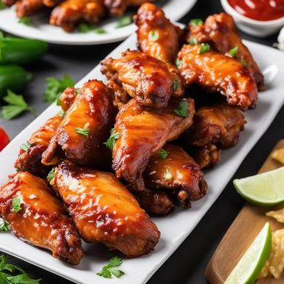 close up view of air fried party wings