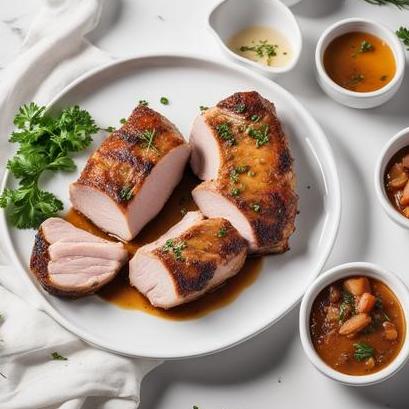 close up view of air fried pork loins