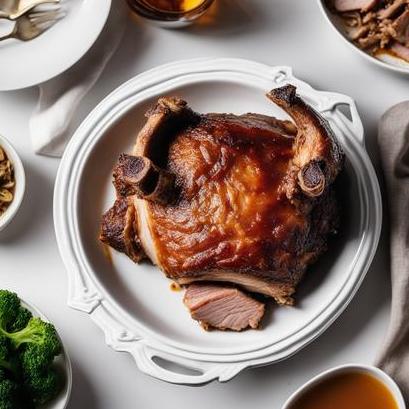 close up view of air fried pork shoulder