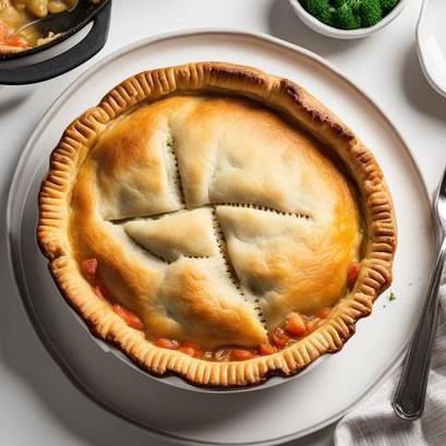 close up view of air fried pot pie