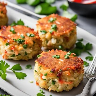 close up view of air fried premade crab cakes