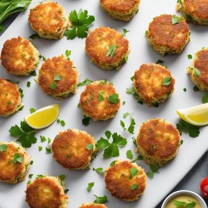 close up view of air fried premade crab cakes