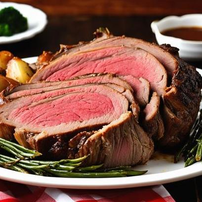 close up view of air fried prime rib roast