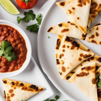 close up view of air fried quesadillas