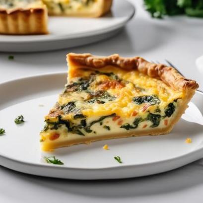 close up view of air fried quiche