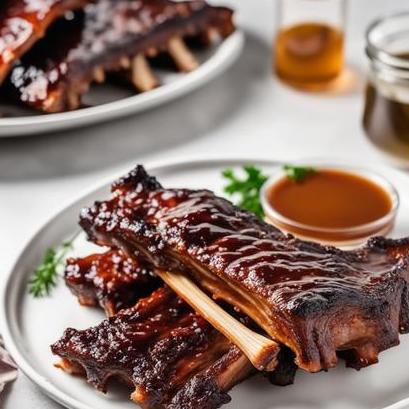 close up view of air fried ribs