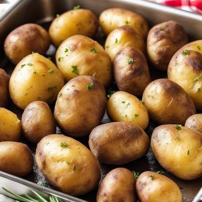 close up view of air fried russet potatoes
