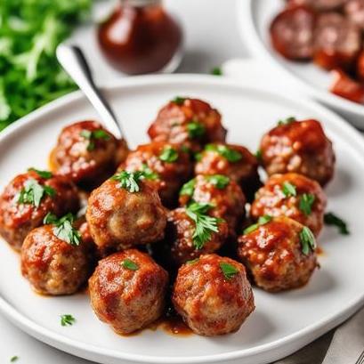 close up view of air fried sausage meatballs