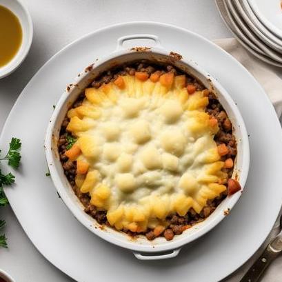 close up view of air fried shepherds pie