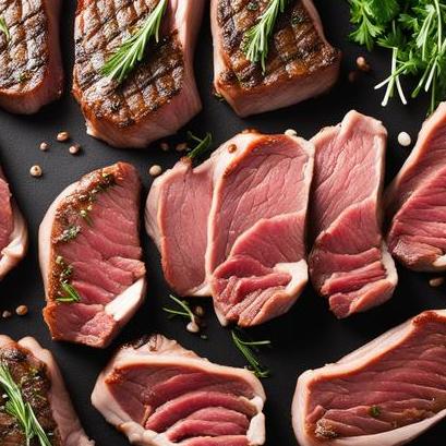 close up view of air fried small sirloin steak