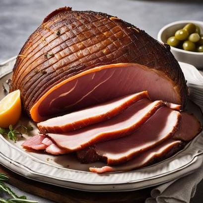 close up view of air fried smithfield spiral ham