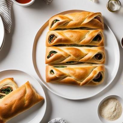 close up view of air fried stromboli