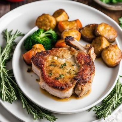 close up view of air fried stuffed pork chops