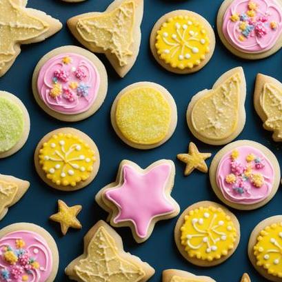 close up view of air fried sugar cookies