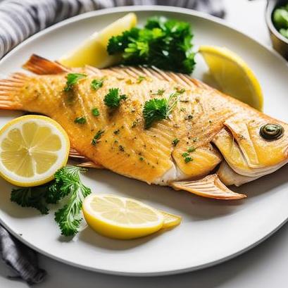 close up view of air fried swai fish